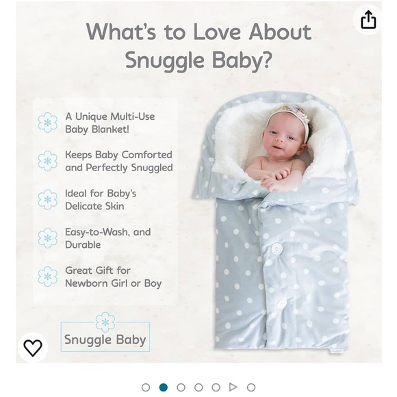 Snuggle Baby newborn blanket swaddle wrap - Picture 2 of 2